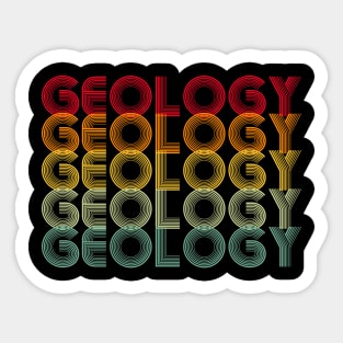 Geology- multi colored- Typography Sticker